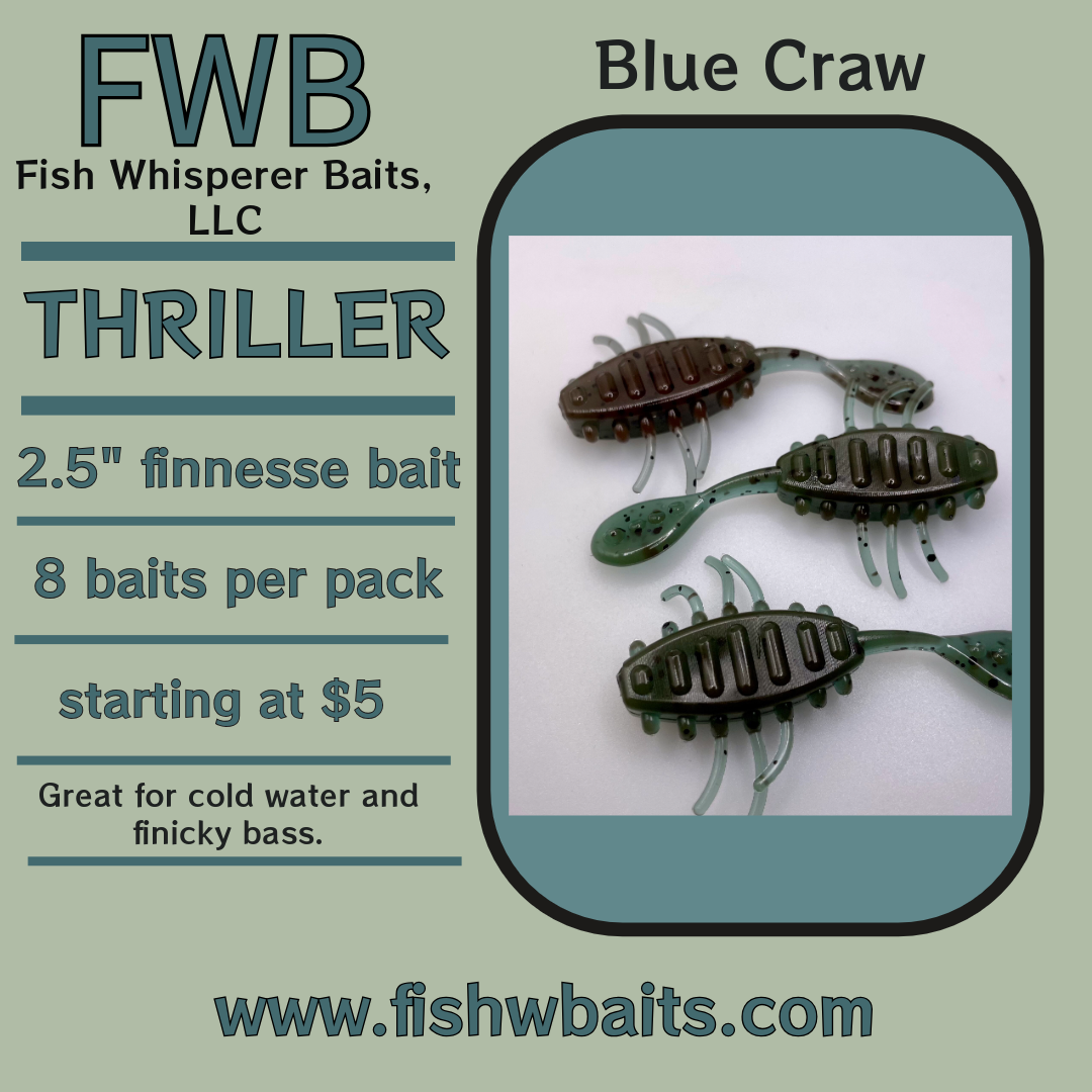 2.5” finesse creature bait/thriller bait