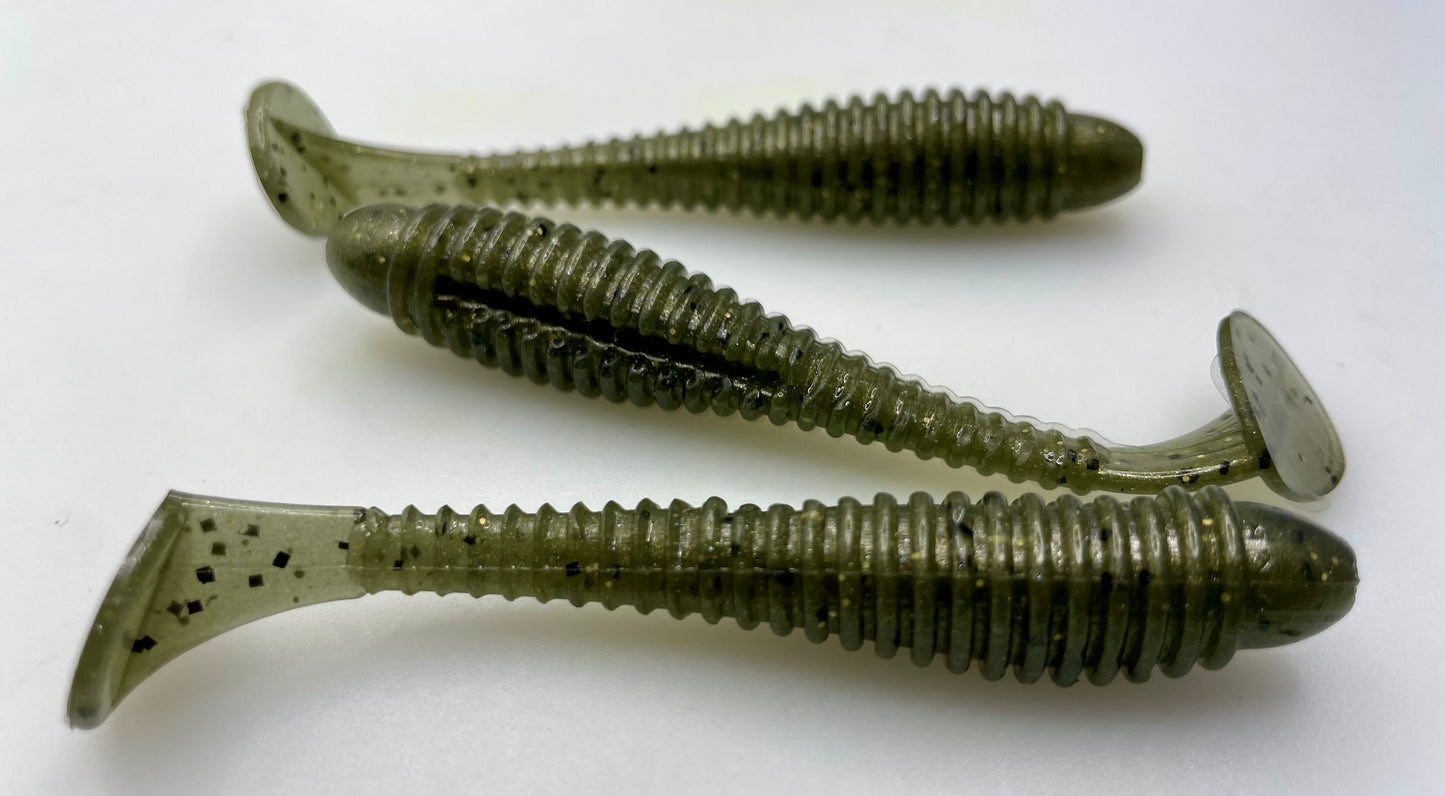 3.2" ringed swimbait paddletail