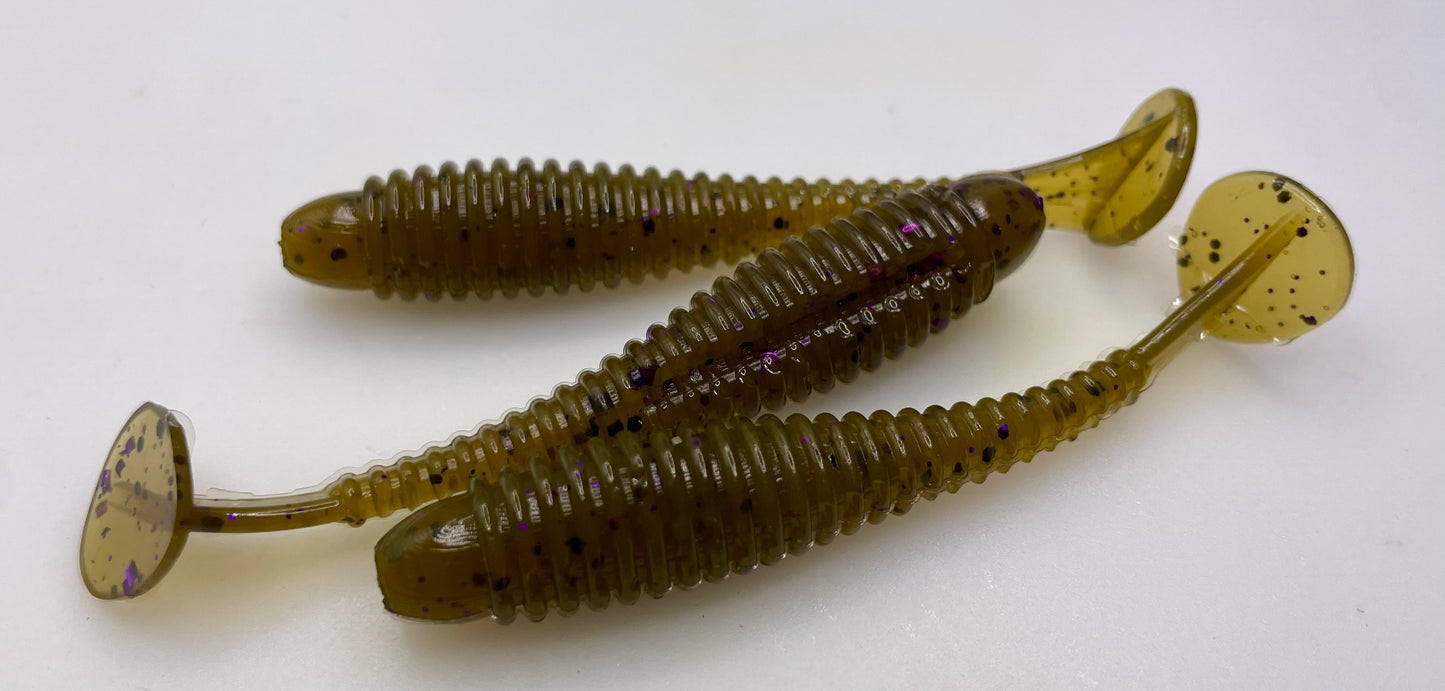3.2" ringed swimbait paddletail