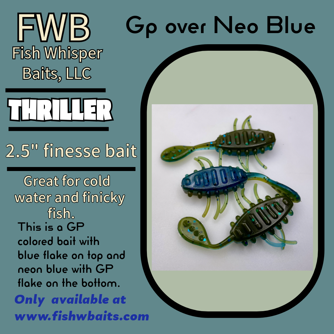 2.5” finesse creature bait/thriller bait