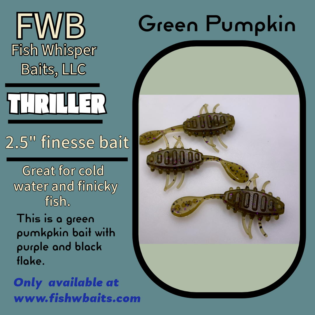 2.5” finesse creature bait/thriller bait