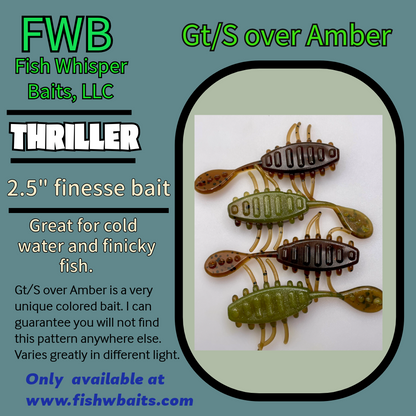 2.5” finesse creature bait/thriller bait