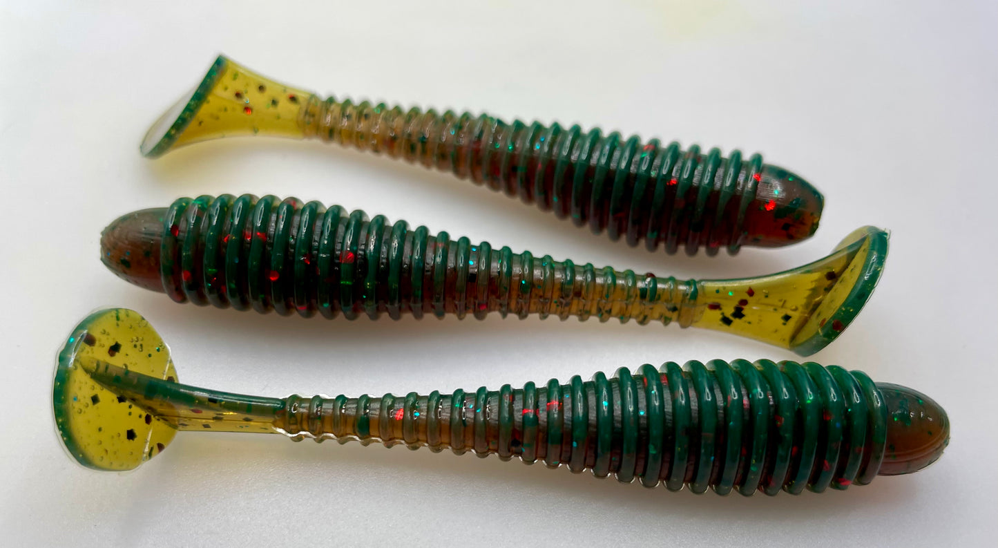 3.2" ringed swimbait paddletail