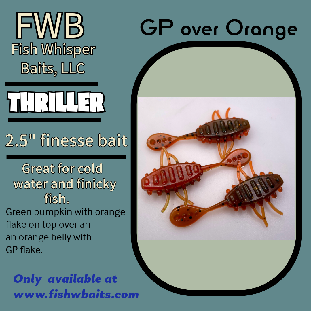 2.5” finesse creature bait/thriller bait