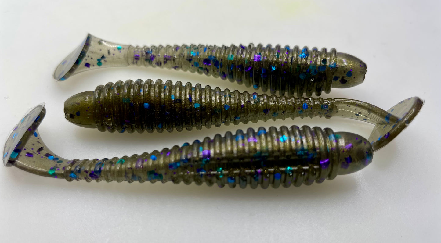 3.2" ringed swimbait paddletail