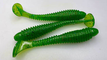 3.2" ringed swimbait paddletail