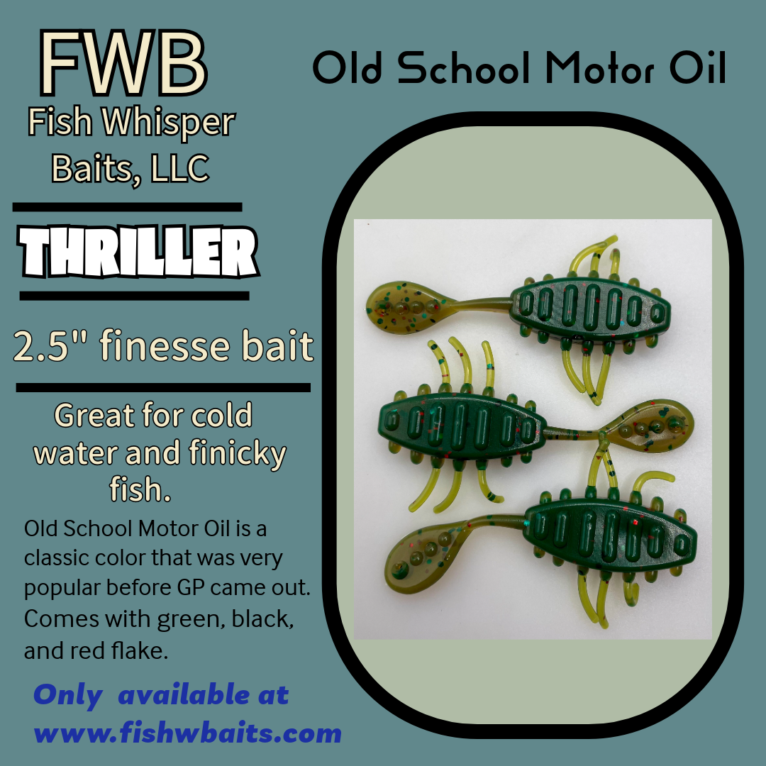 2.5” finesse creature bait/thriller bait
