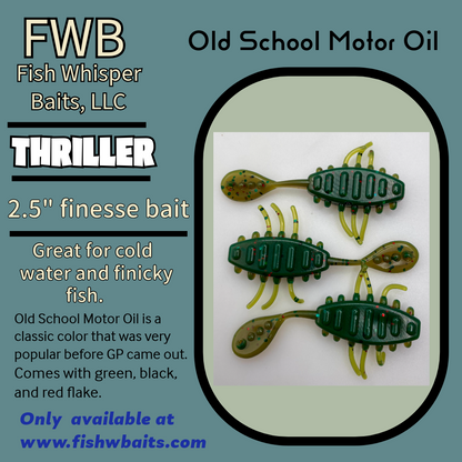2.5” finesse creature bait/thriller bait