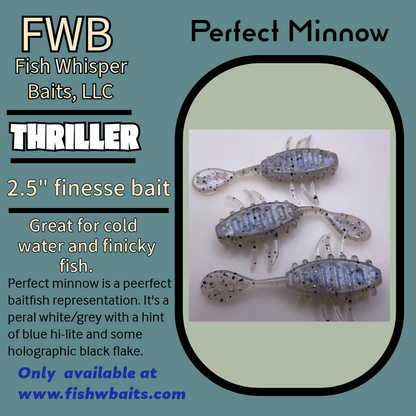 2.5” finesse creature bait/thriller bait