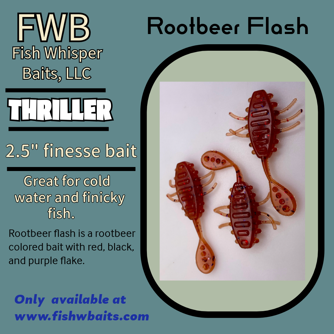 2.5” finesse creature bait/thriller bait